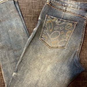 Bebe Jeans skinny Jegging Ankle  Distressed size31